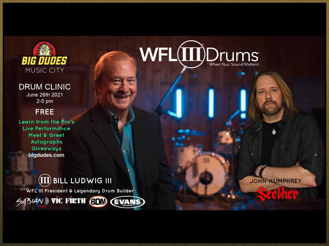 Bill Ludwig III Drum Clinic at Big Dudes Music City with special guest John Humphrey of Seether